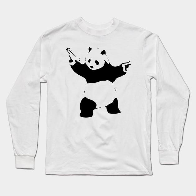 pandas tencil Long Sleeve T-Shirt by Ndolor